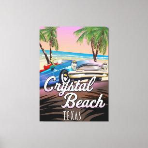 Impressão Em Tela Cartaz de viagem Crystal Beach Texas