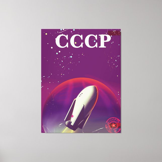 Impressão Em Tela Cartaz de viagem da corrida espacial soviética CCC (Frente)