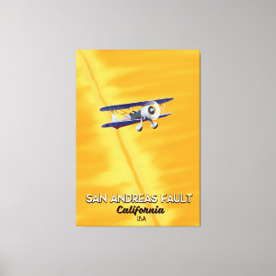 Impressão Em Tela Cartaz de viagem da falha de San Andreas Califórni