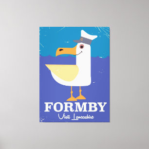 Impressão Em Tela Cartaz de viagem da gaivota de Fomby Lancashire