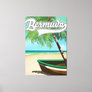 Impressão Em Tela Cartaz de viagem da ilha tropical das Bermudas