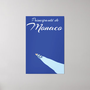 Impressão Em Tela cartaz de viagem da Principado de Mônaco