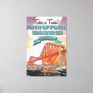 Impressão Em Tela Cartaz de viagem da Quarta Ponte da Escócia.