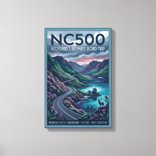 Impressão Em Tela Cartaz de Viagem da Viagem de Carro Definitiva NC5