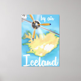 Impressão Em Tela cartaz de viagem de avião vintage Islândia