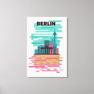 Impressão Em Tela Cartaz de viagem de Berlim