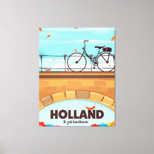 Impressão Em Tela Cartaz de viagem de bicicleta "Ik zal handhaven" d