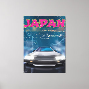 Impressão Em Tela cartaz de viagem de carro no Japão