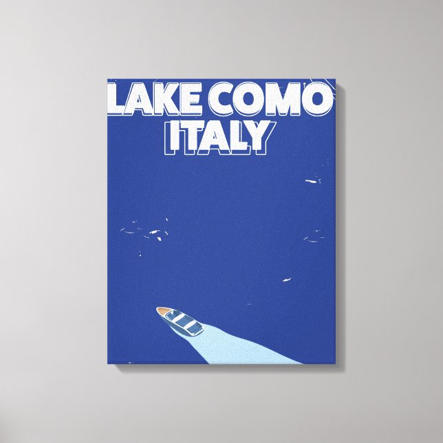 Impressão Em Tela cartaz de viagem do lago como itália (Frente)
