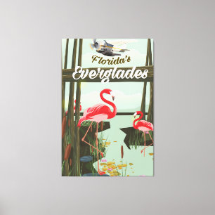 Impressão Em Tela cartaz de viagem dos Everglades da Flórida em dese