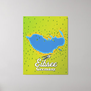 Impressão Em Tela Cartaz de viagem Eibsee Alemanha.