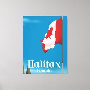 Impressão Em Tela cartaz de viagem Halifax Canadá