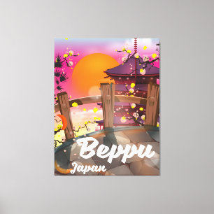 Impressão Em Tela Cartaz de viagem japonês Beppu