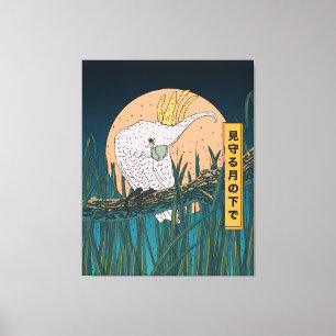 Impressão Em Tela Cartaz de viagem japonês Cacatua
