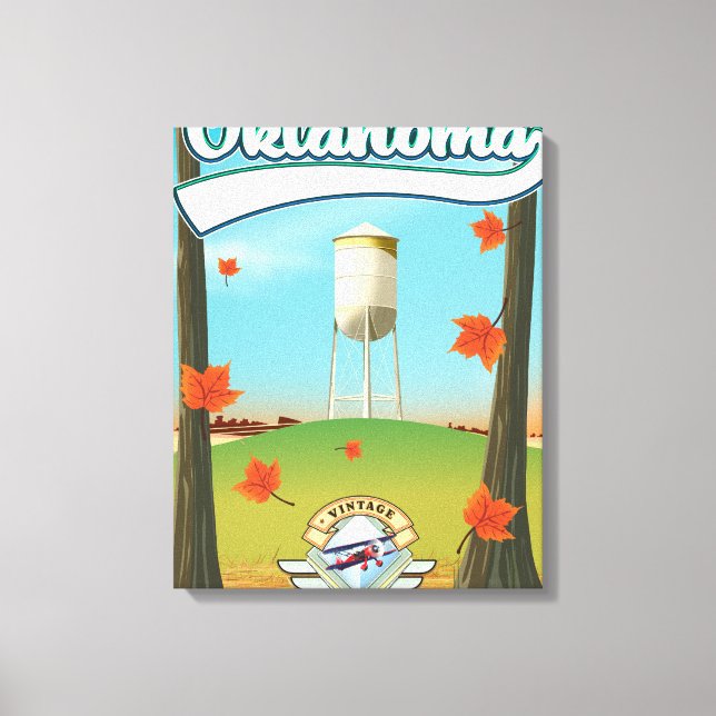 Impressão Em Tela Cartaz de viagem Oklahoma (Frente)