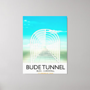 Impressão Em Tela Cartaz de Viagem Paródia do Túnel de Bude, Cornwal