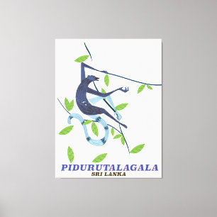 Impressão Em Tela Cartaz de viagem Pidurutalagala Sri Lanka.