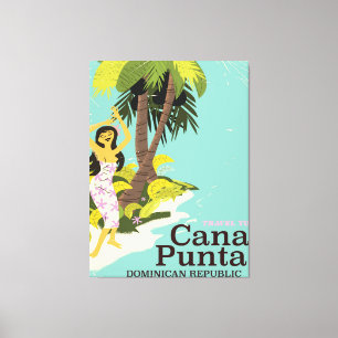 Impressão Em Tela cartaz de viagem Punta Cana República Dominicana