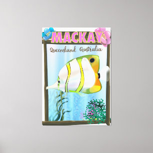 Impressão Em Tela Cartaz de viagem tropical Mackay Austrália