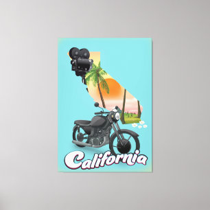 Impressão Em Tela Cartaz de viagem vintage Califórnia