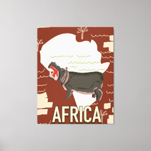 Impressão Em Tela Cartaz de viagem vintage da África.