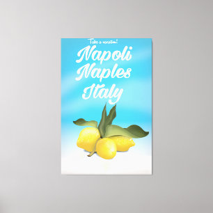 Impressão Em Tela Cartaz de viagem vintage de limões de Nápoles, Náp