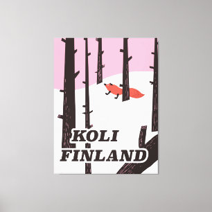 Impressão Em Tela Cartaz de viagem vintage Koli Finlândia