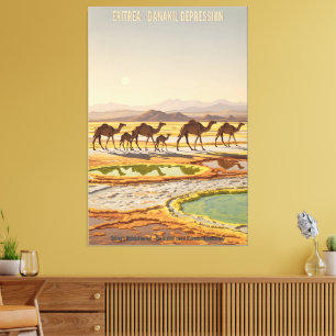 Impressão Em Tela Cartaz de Viagem Vintage WPA Africano