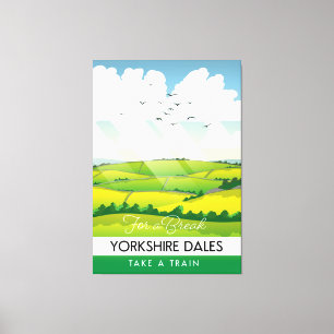 Impressão Em Tela Cartaz de viagem Yorkshire Dales.