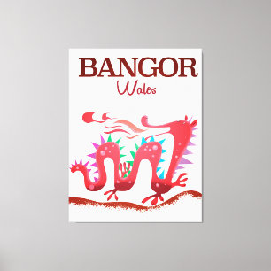 Impressão Em Tela cartaz do dragão de Bangor País de Gales