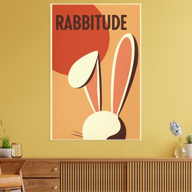 Impressão Em Tela Cartaz Rabbitude (Insitu(Sala de estar))