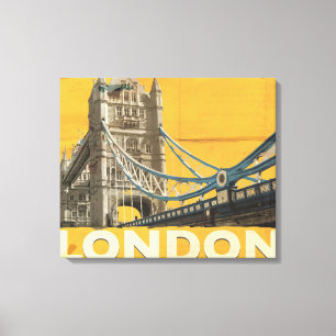 Impressão Em Tela Cartaz Vintage Londres