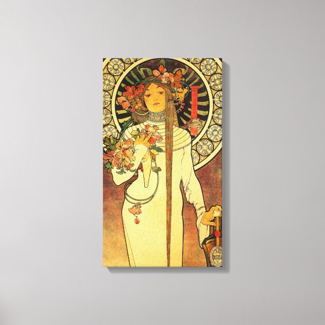 Impressão Em Tela Cartaz Vintage Trappistine Nouveau Alfonse Mucha (Frente)