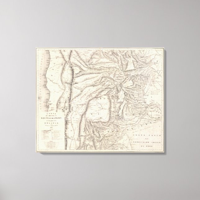 Impressão Em Tela Carte, províncias de Salta em Jujuy (Frente)