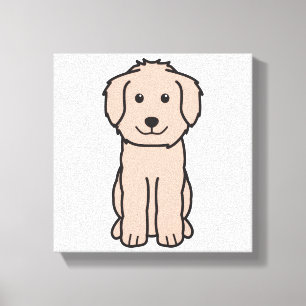 Impressão Em Tela Cartoon de Cachorro Goldendoodle