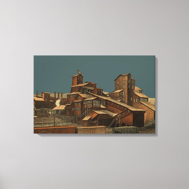 Impressão Em Tela Carvão Antracite Carvão Mineiro Mineiro Arte Minei (Frente)