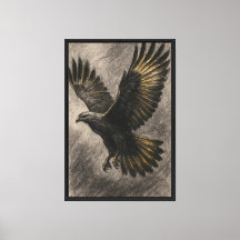 Carvão e Dourado Hawk em Voo