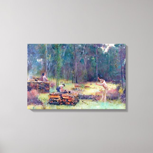 Impressão Em Tela Carvões Burners Madeira Divitters Tom Roberts 1886 (Frente)