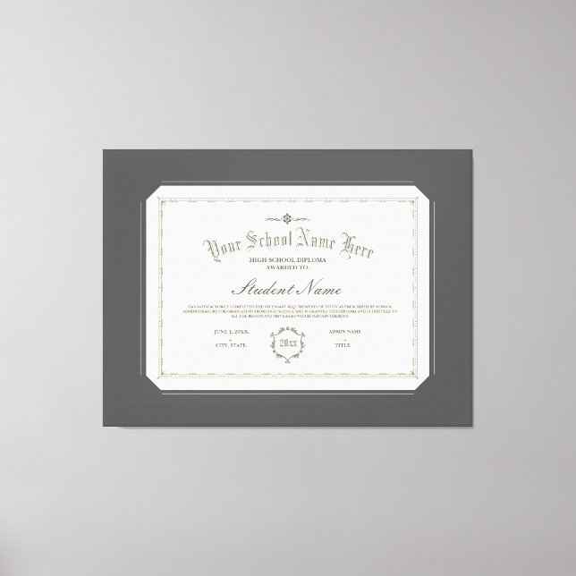 Impressão Em Tela Carvões Diplomáticos Personalizados Tradicionais (Frente)