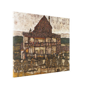 Impressão Em Tela Casa com Shingle Roof por Egon Schiele
