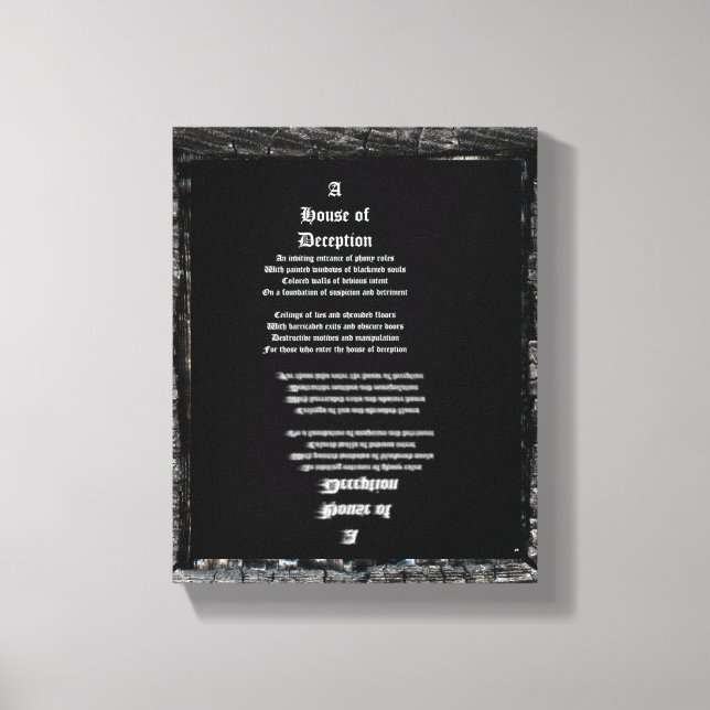 Impressão Em Tela Casa de Decepção (Frente)