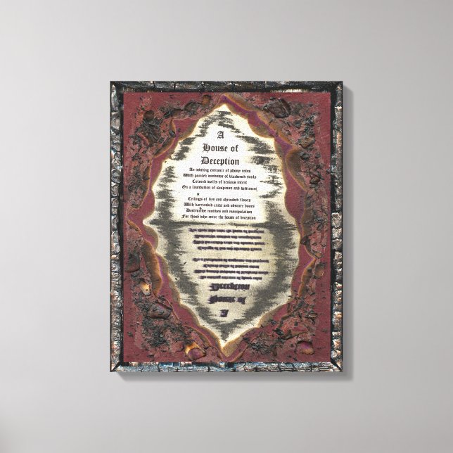 Impressão Em Tela Casa de Decepção (Frente)