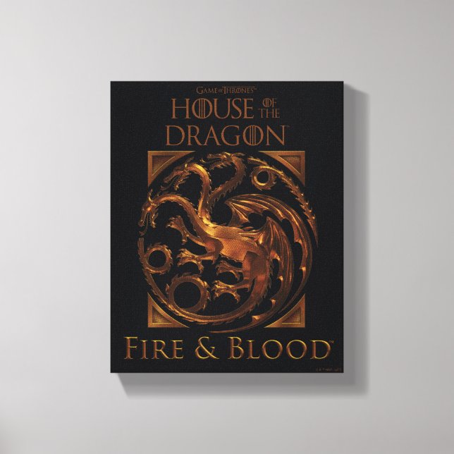Impressão Em Tela CASA DO DRAGÃO | House Targaryen Sigil (Frente)