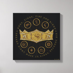 Impressão Em Tela CASA DO DRAGÃO   Sete reinos - Gráfico da Coroa