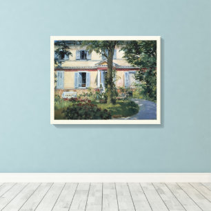 Impressão Em Tela Casa em Rueil por Edouard Manet, Arte Fino Antigo