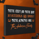 Impressão Em Tela Casa Negra Negra Assombrada da Família Kooky Hallo<br><div class="desc">Adicione um toque de charme estranho à sua decoração de Halloween com a nossa tela de tela da família Black and Orange Halloween. Este trabalho de arte captivador apresenta a frase 'ELES SÃO ARREPENDIDOS E ELES SÃO COOKY. MISTÉRIO E POUCO. ELES ESTÃO JUNTOS OOKIE.' em uma fonte divertida com o...</div>