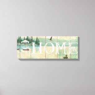 Impressão Em Tela Casa pelo lago