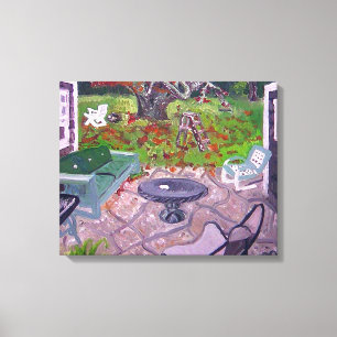 Impressão Em Tela Casa velha Amagansett de Hamptons do pátio