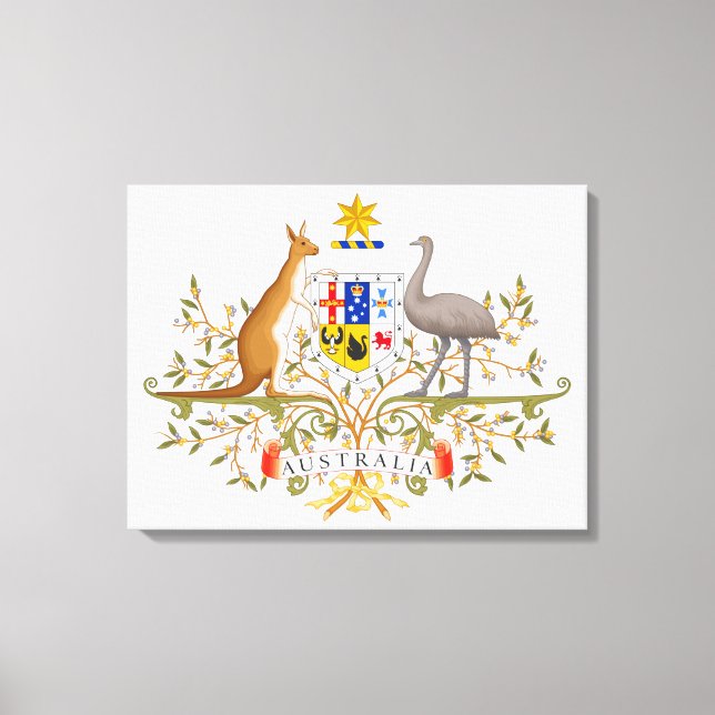 Impressão Em Tela Casaco de Armas da Austrália (Frente)