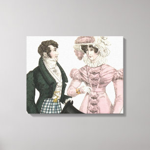 Impressão Em Tela Casal Antigo Casamento 1823 Homem Mulher Moda